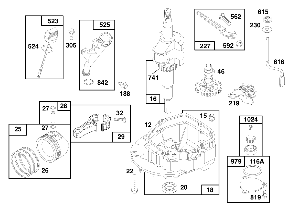 Engine Gts 150 (model No. 20476 Only)