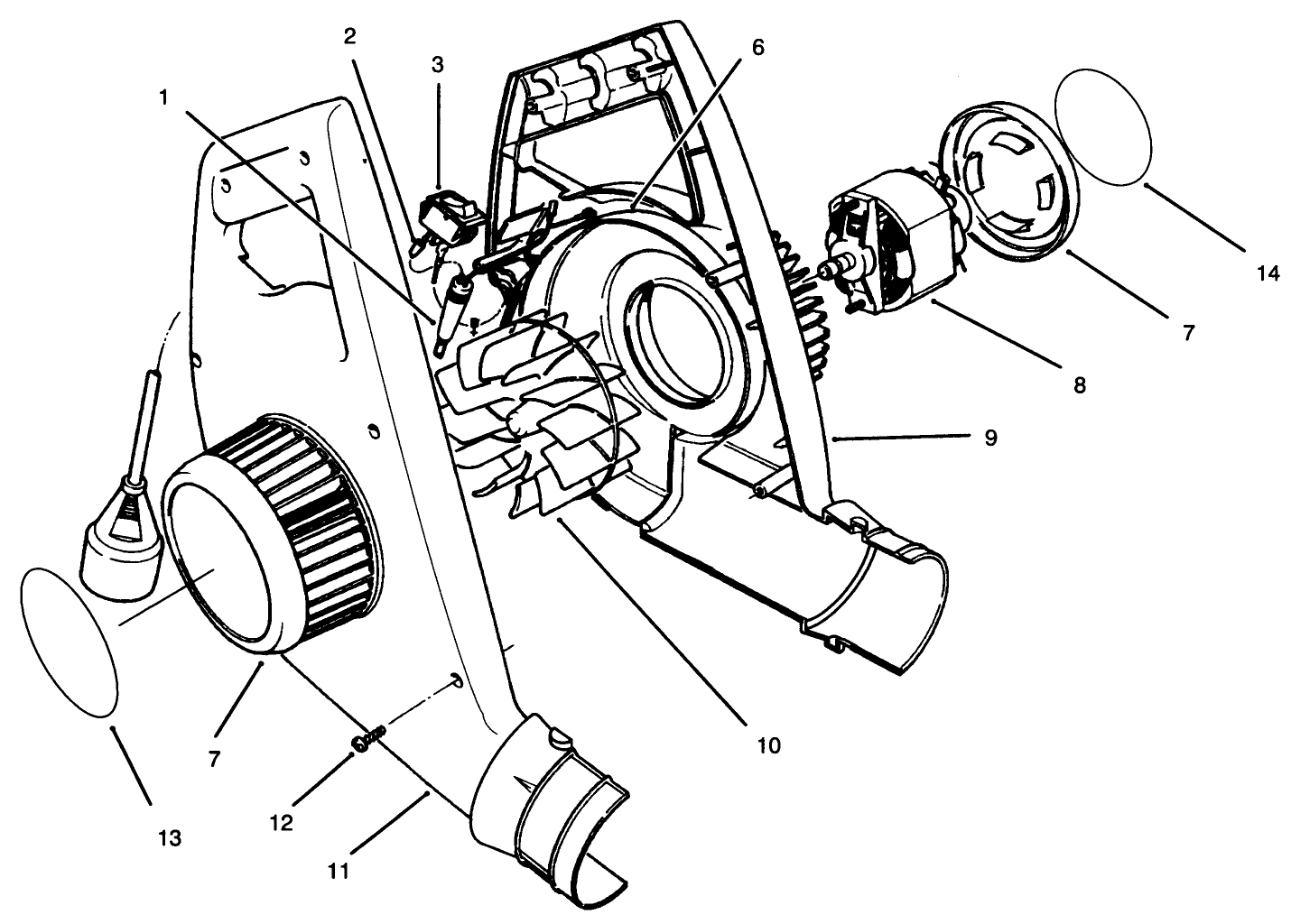 Blower Housing & Motor Assembly