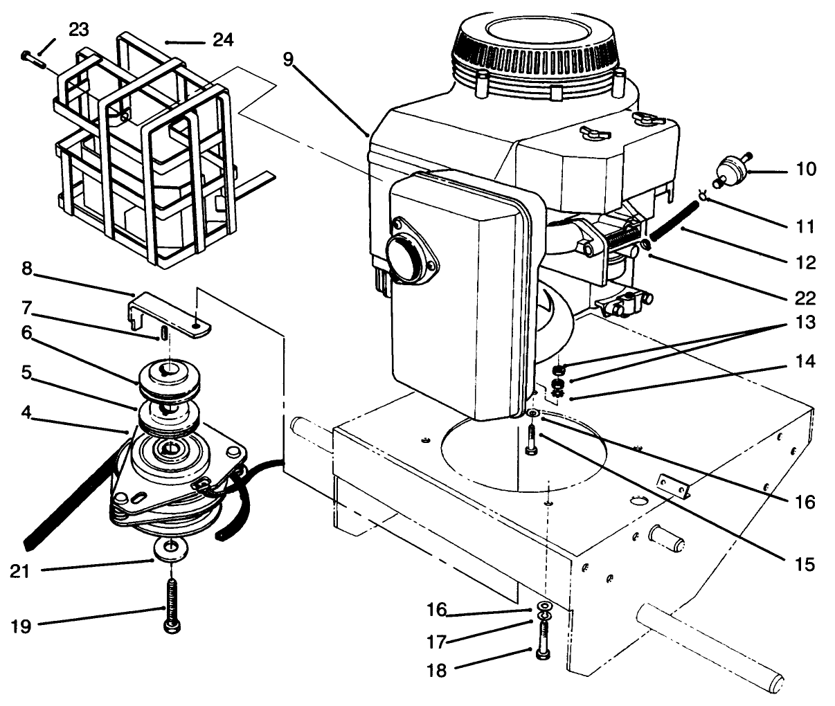 Engine & Clutch Assembly