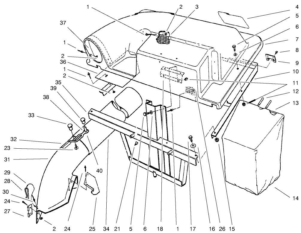 Grass Catcher Assembly