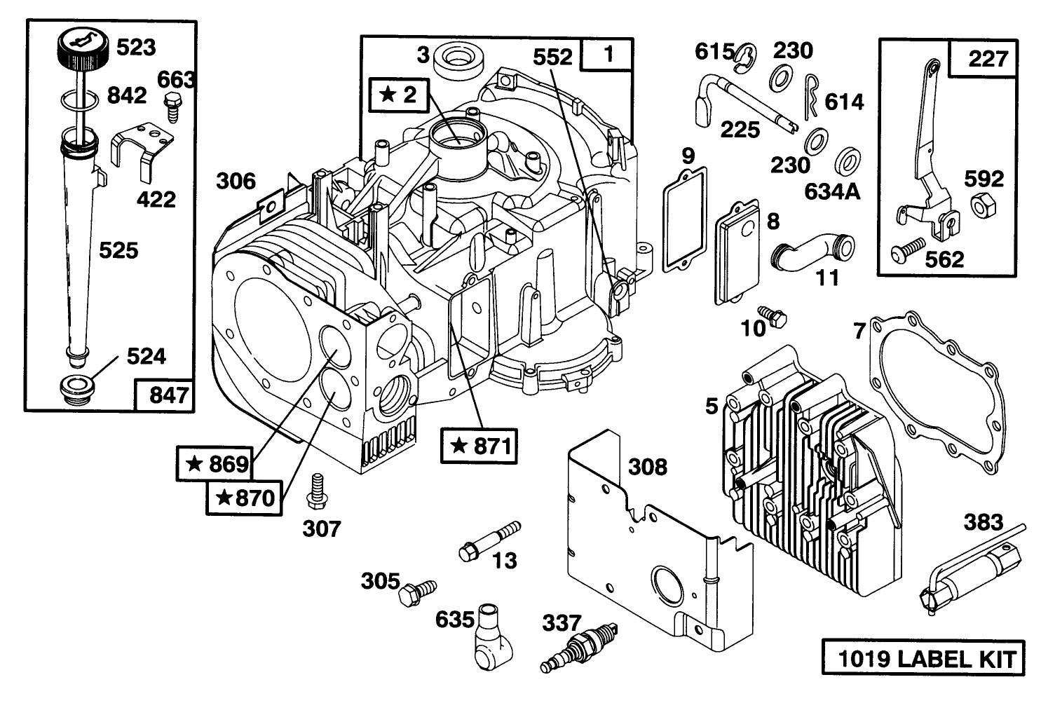 Engine Briggs & Stratton Model 283707-0156-01