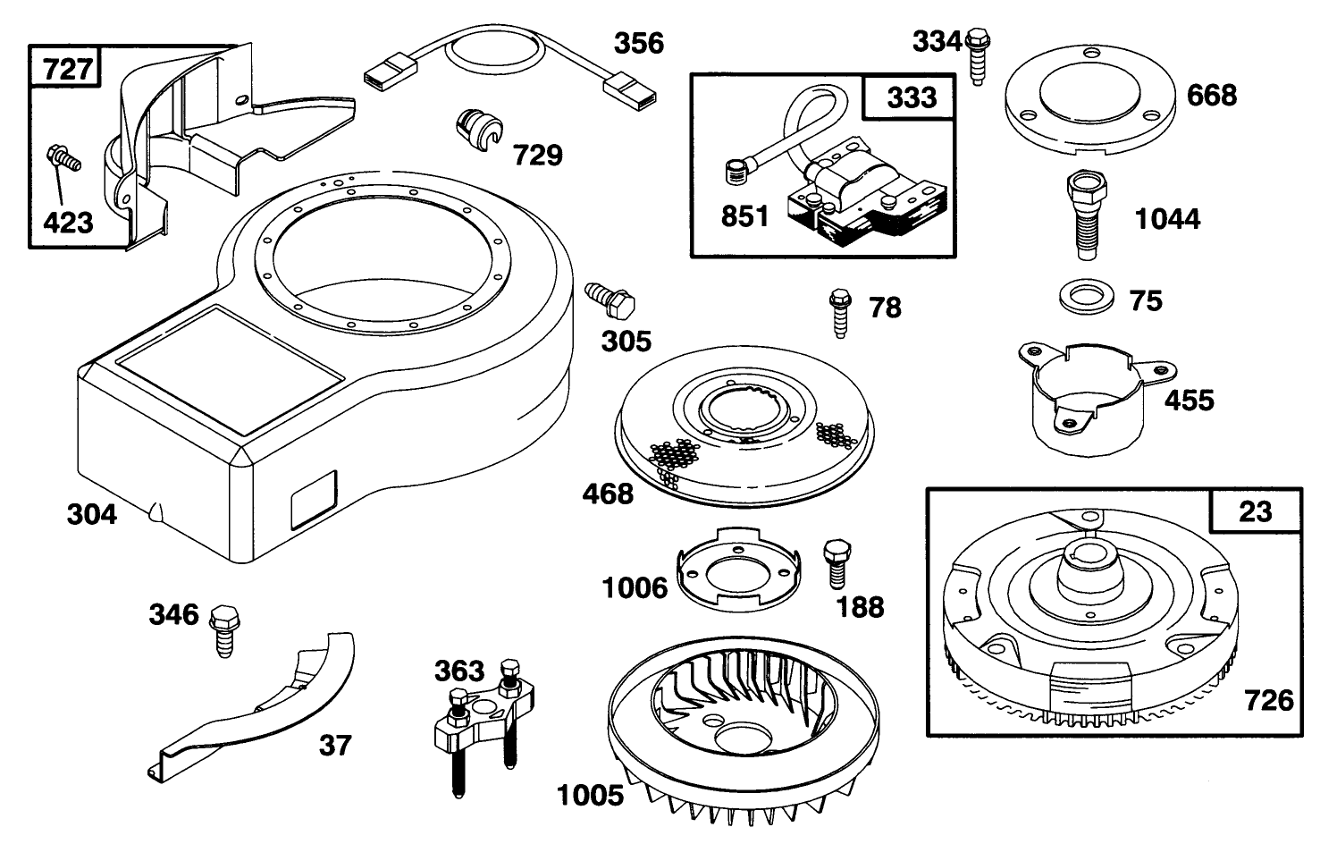 Engine Briggs & Stratton Model 283707-0156-01