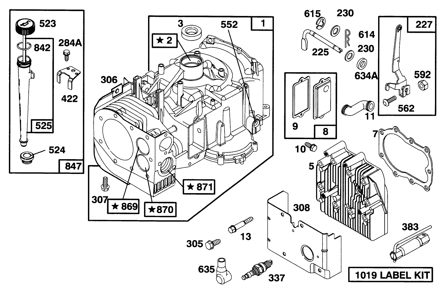 Engine Briggs & Stratton Model 282707-0119-01