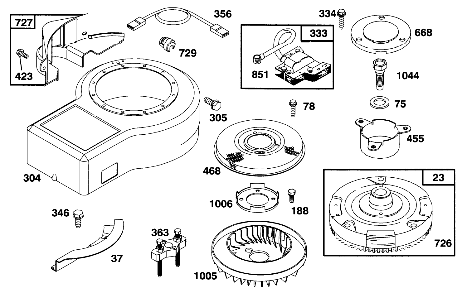 Engine Briggs & Stratton Model 282707-0119-01