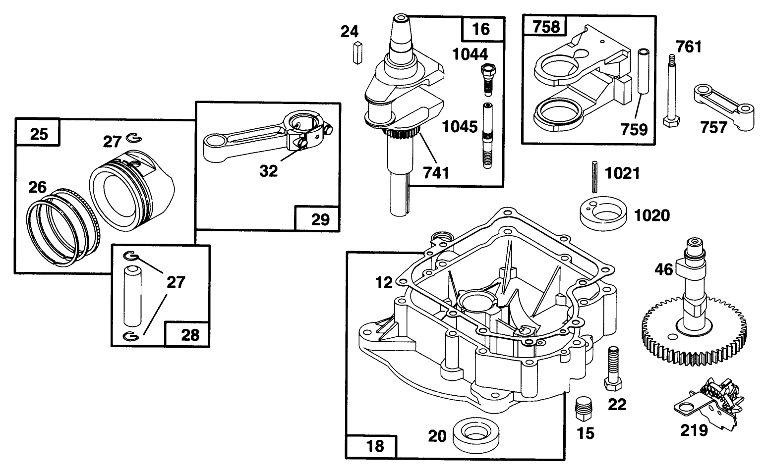 Engine Briggs & Stratton Model 28n707-0131-01