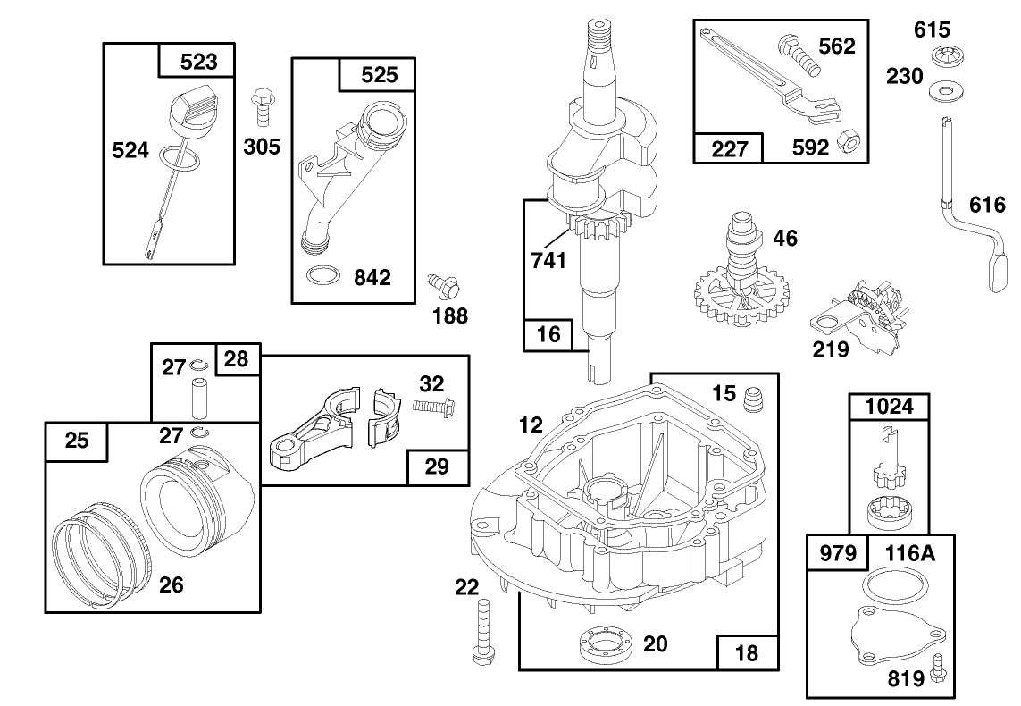 Engine Gts 150 (model No. 20465 Only)