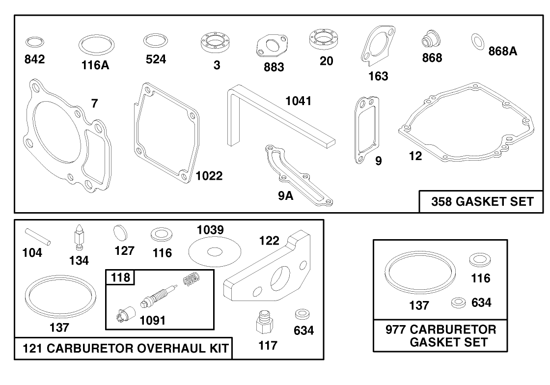 Engine Gts 150 (model No. 20465 Only)