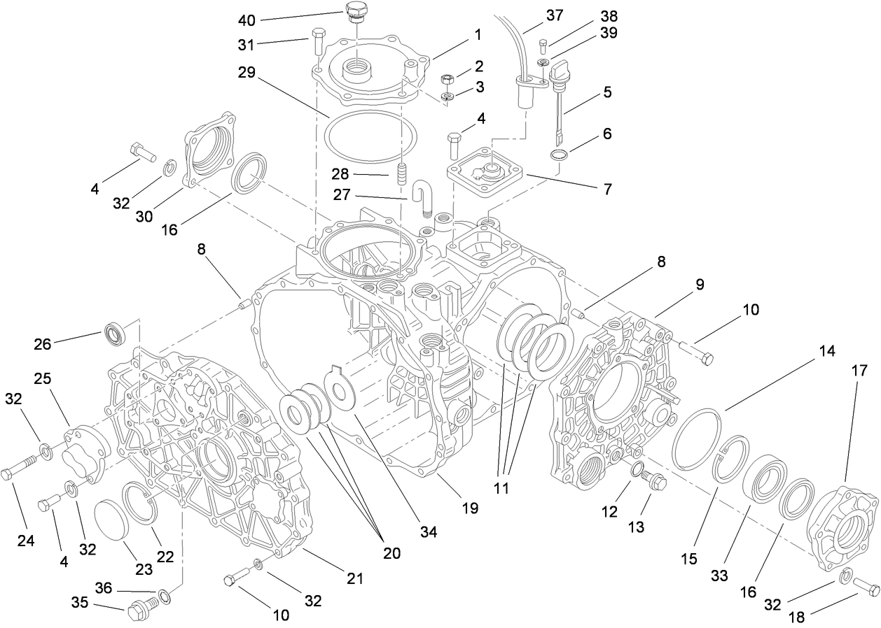 Case Assembly Transaxle Assembly No. 104-9078