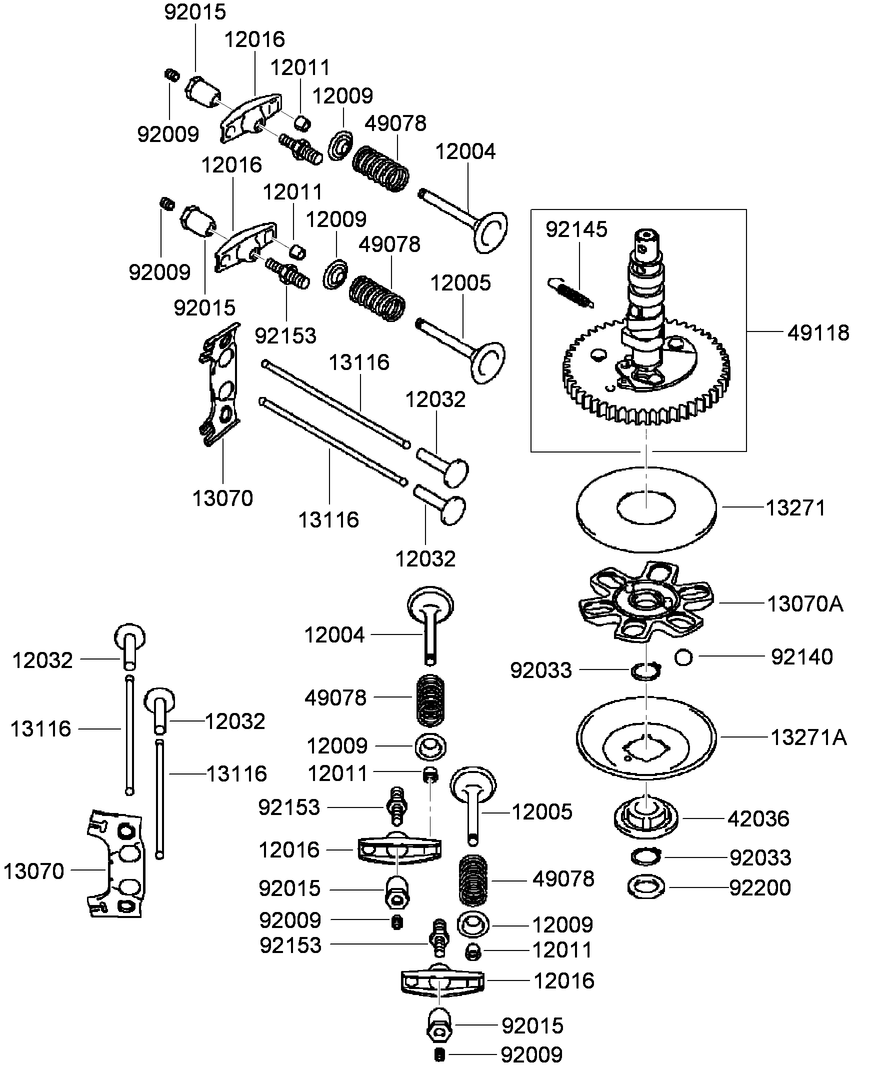 Valve and Camshaft Assembly