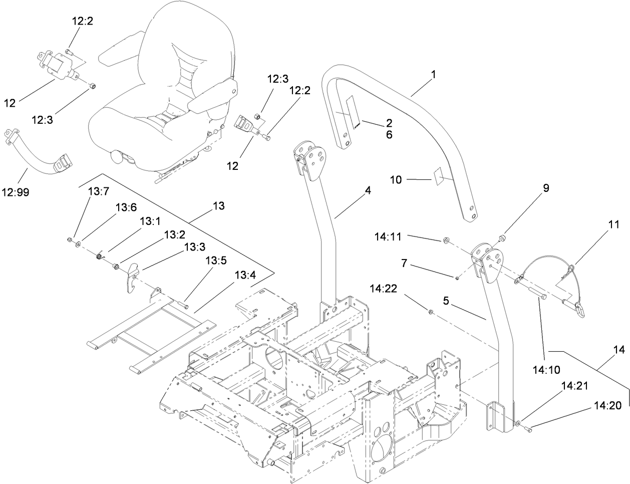 Roll-Over Protection System Assembly No. 106-7437