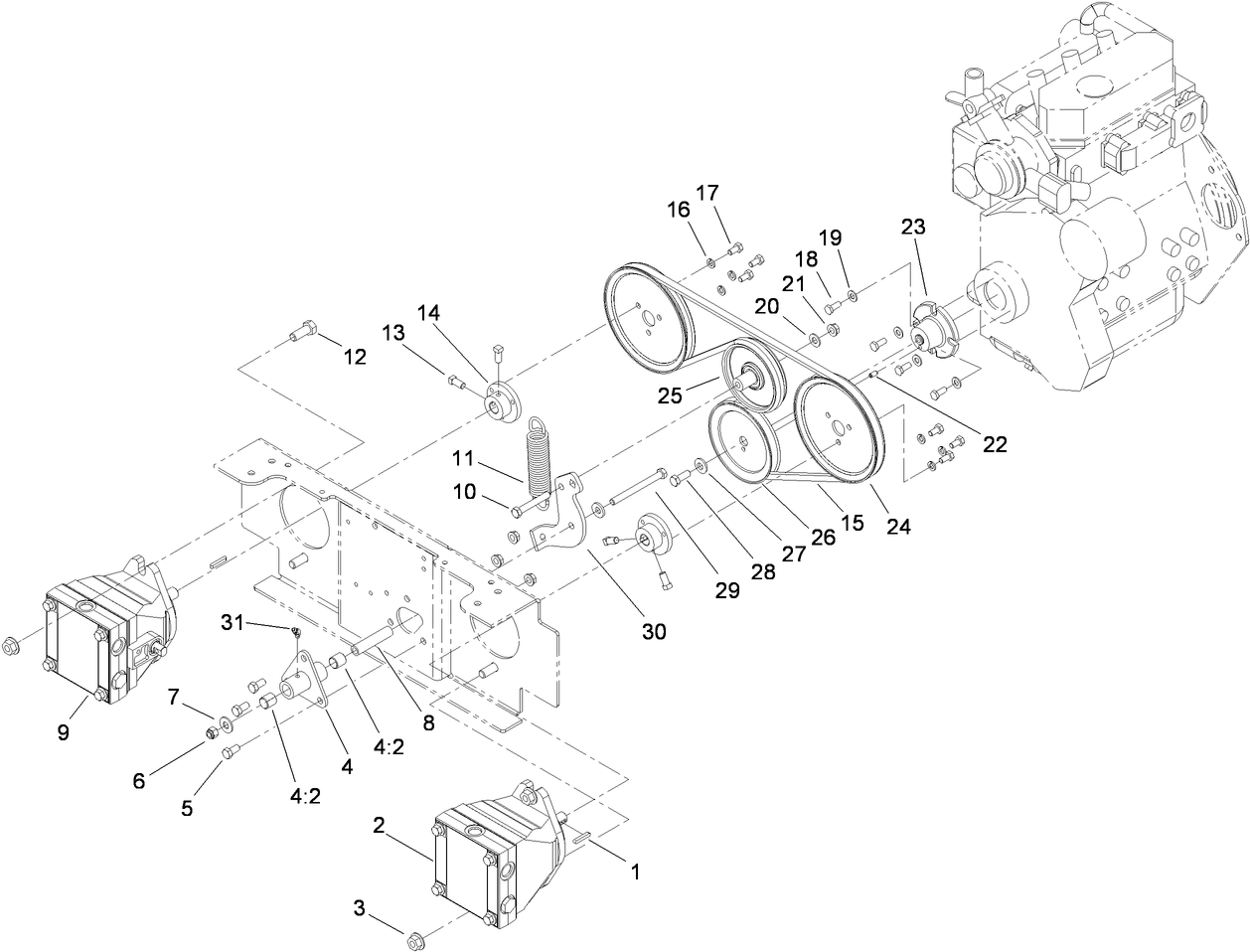 Wheel Pump Drive Assembly