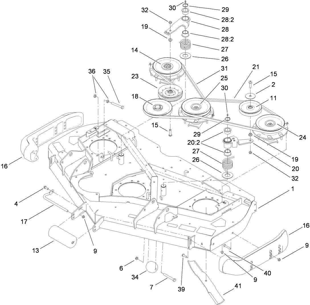 Roller, Belt and Pulley Assembly