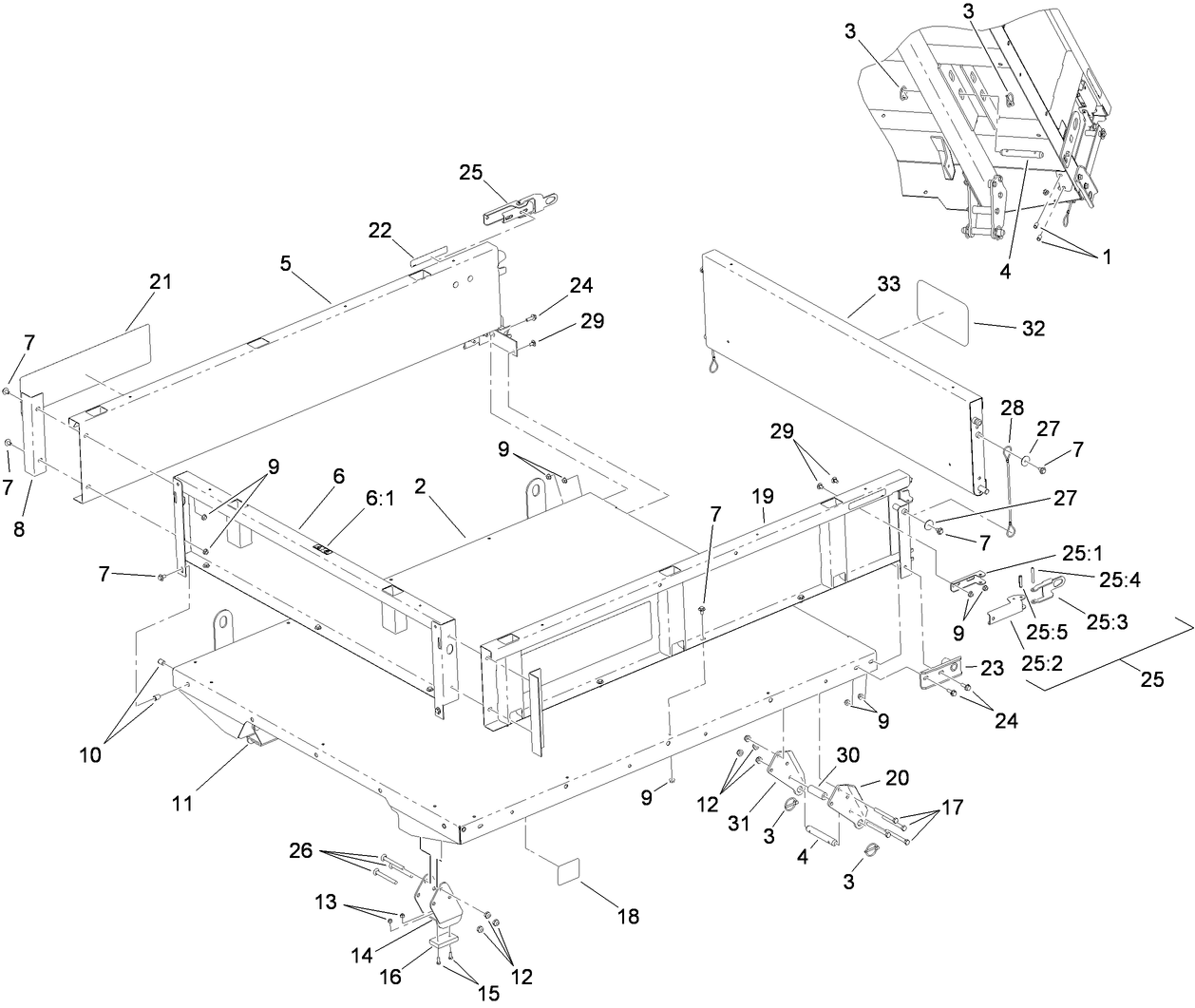 Full Bed and Side Panel Assembly