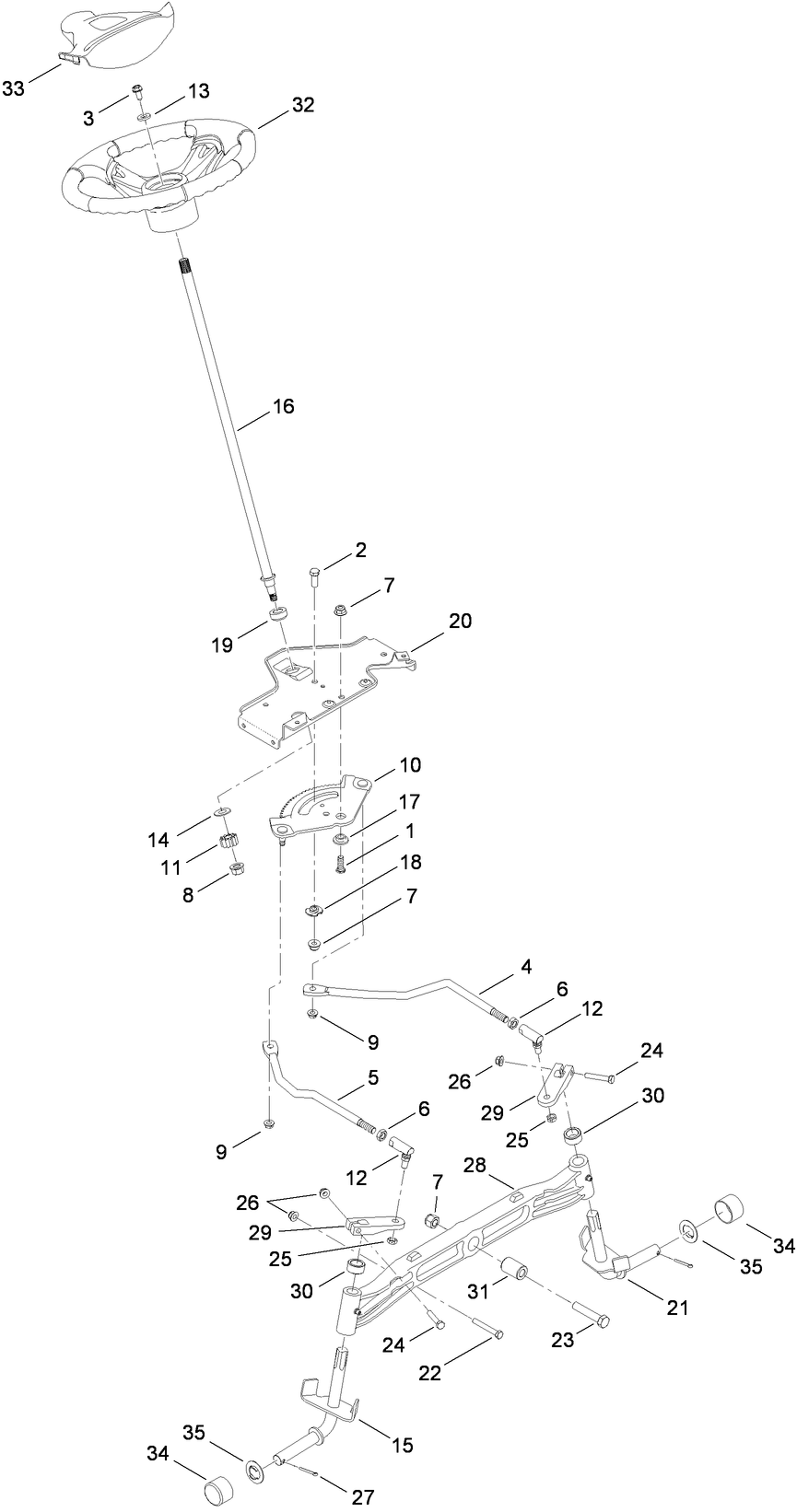 Steering and Front Axle Assembly