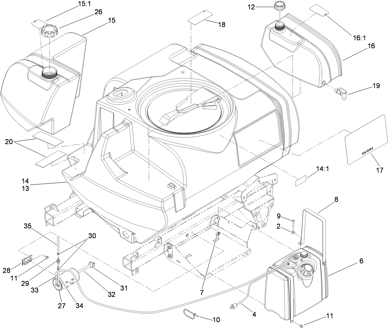 Fresh Water and Fuel Tank Assembly