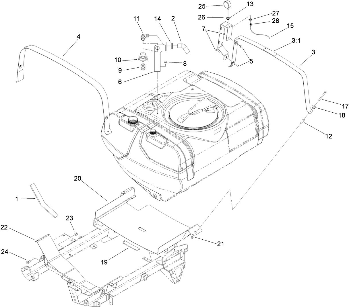Tank and Saddle Assembly
