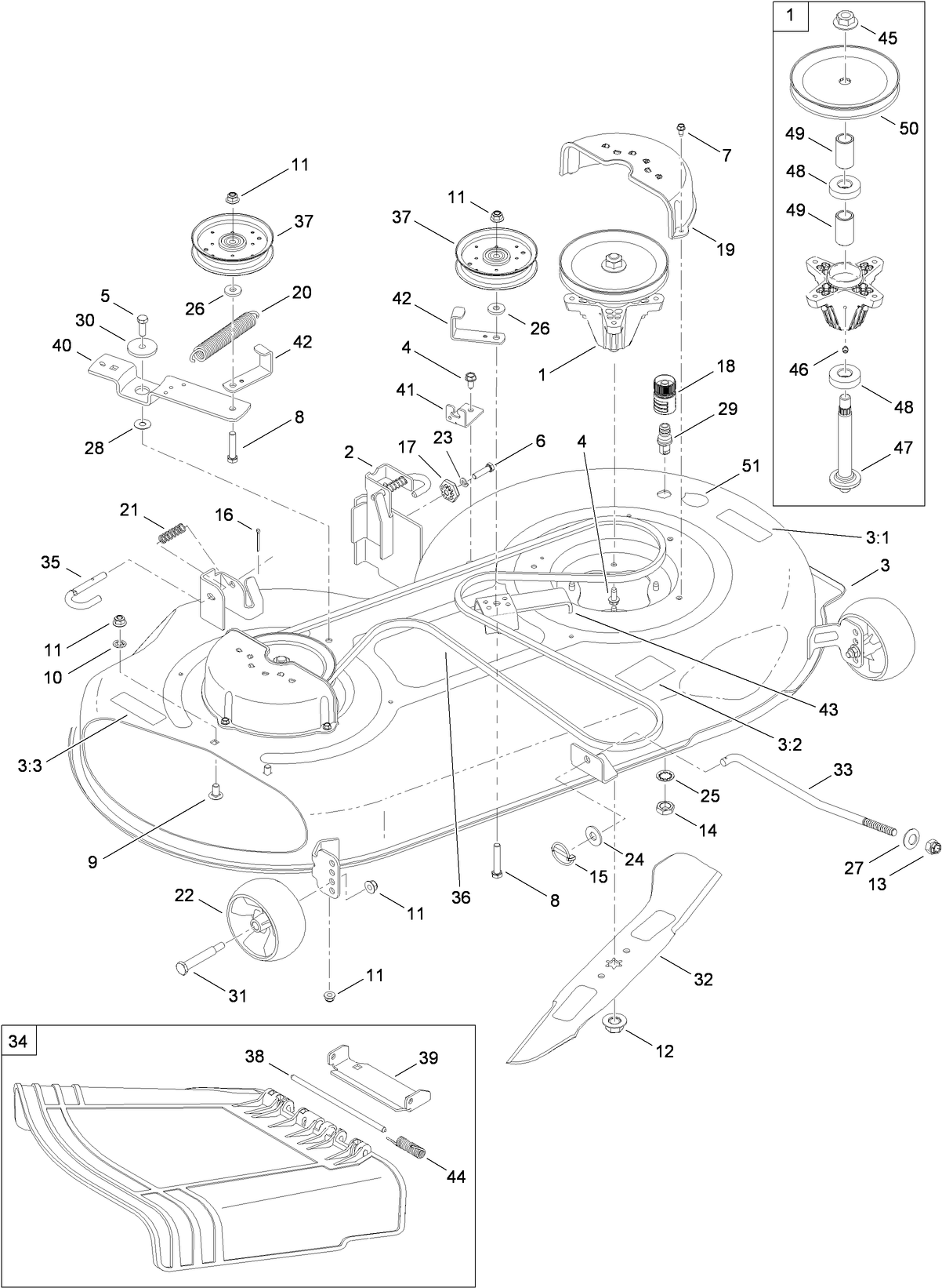 46 Inch Deck Assembly