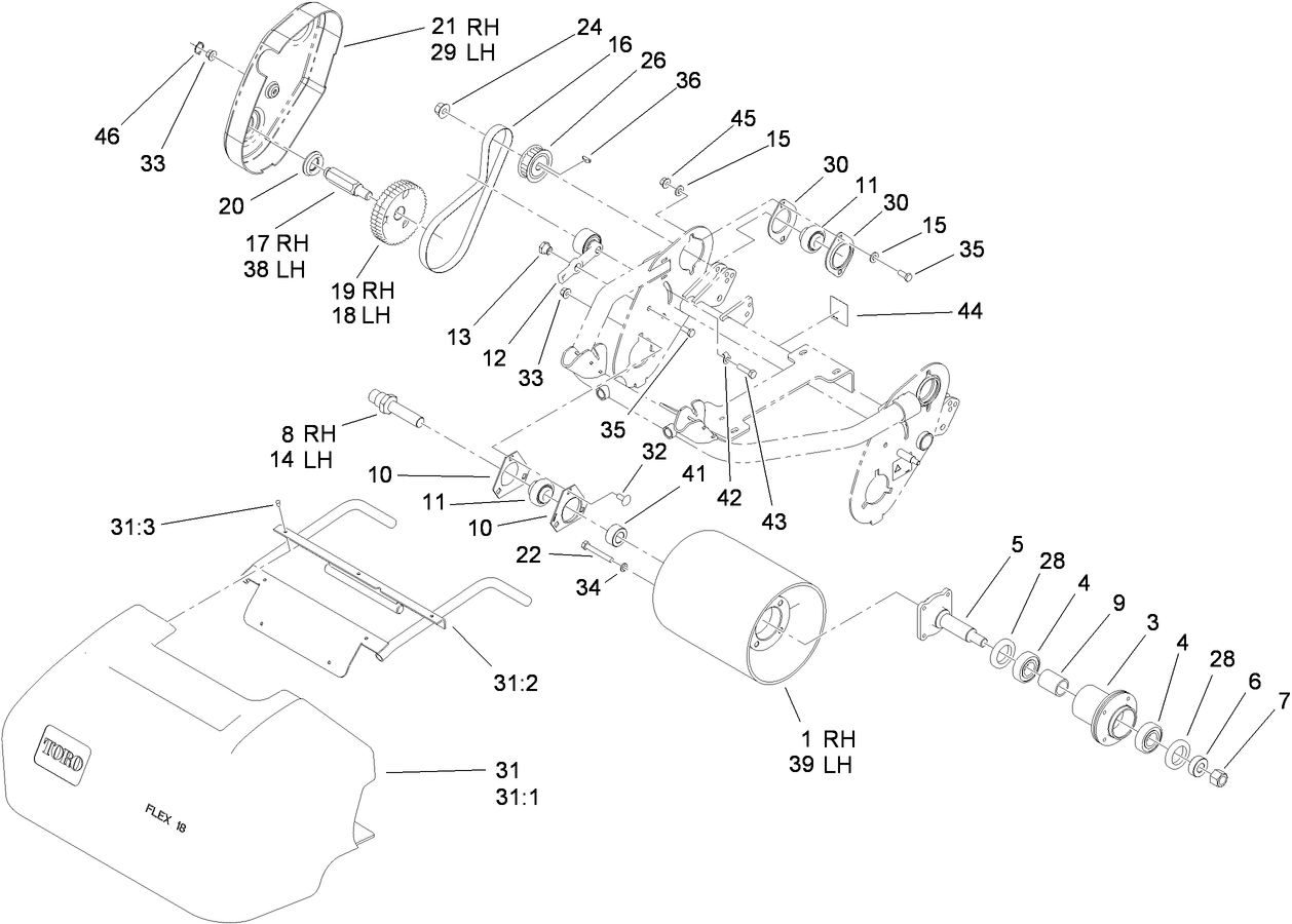 Drum Drive and Basket Assembly