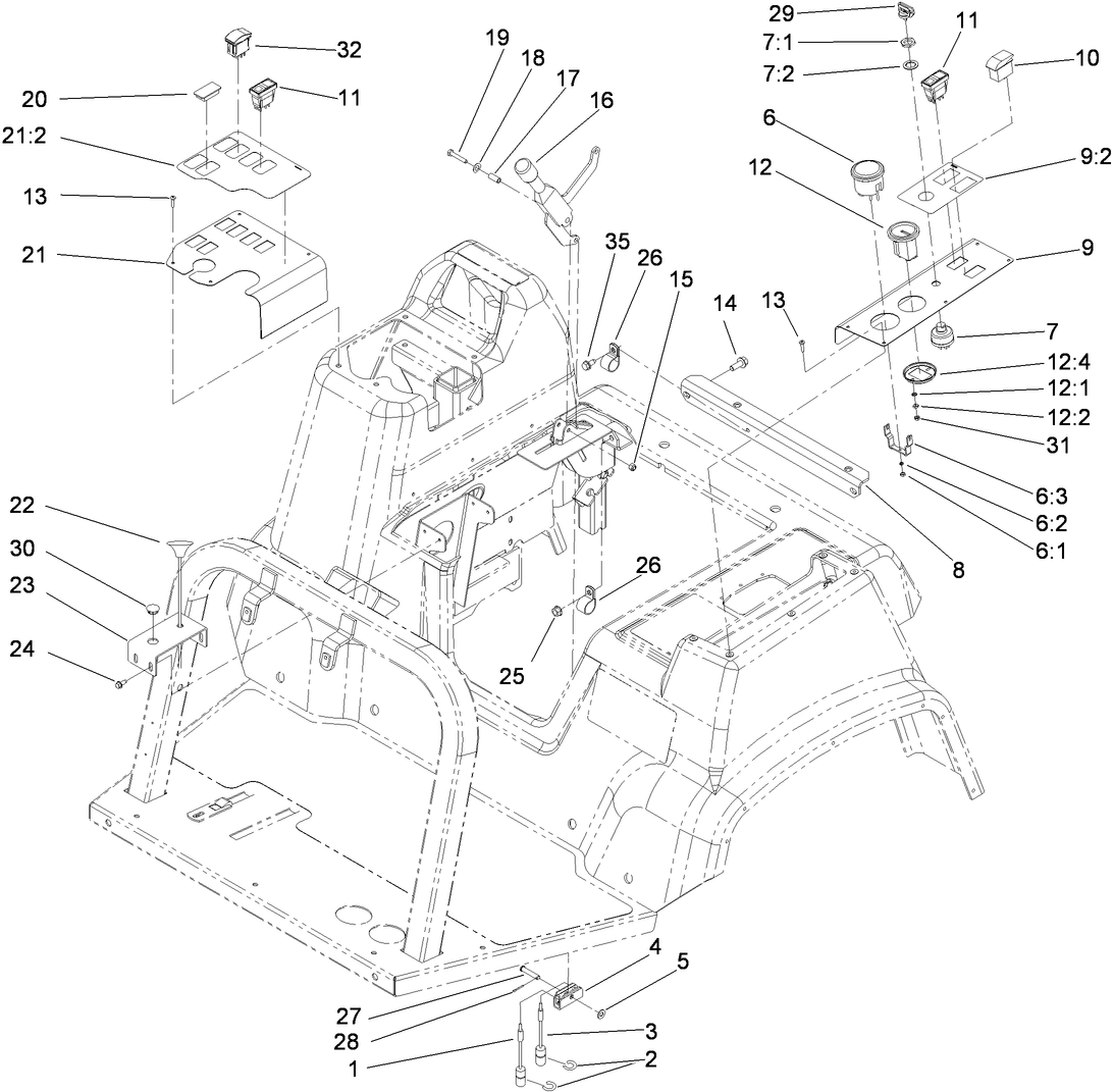 Parking Brake and Console Assembly