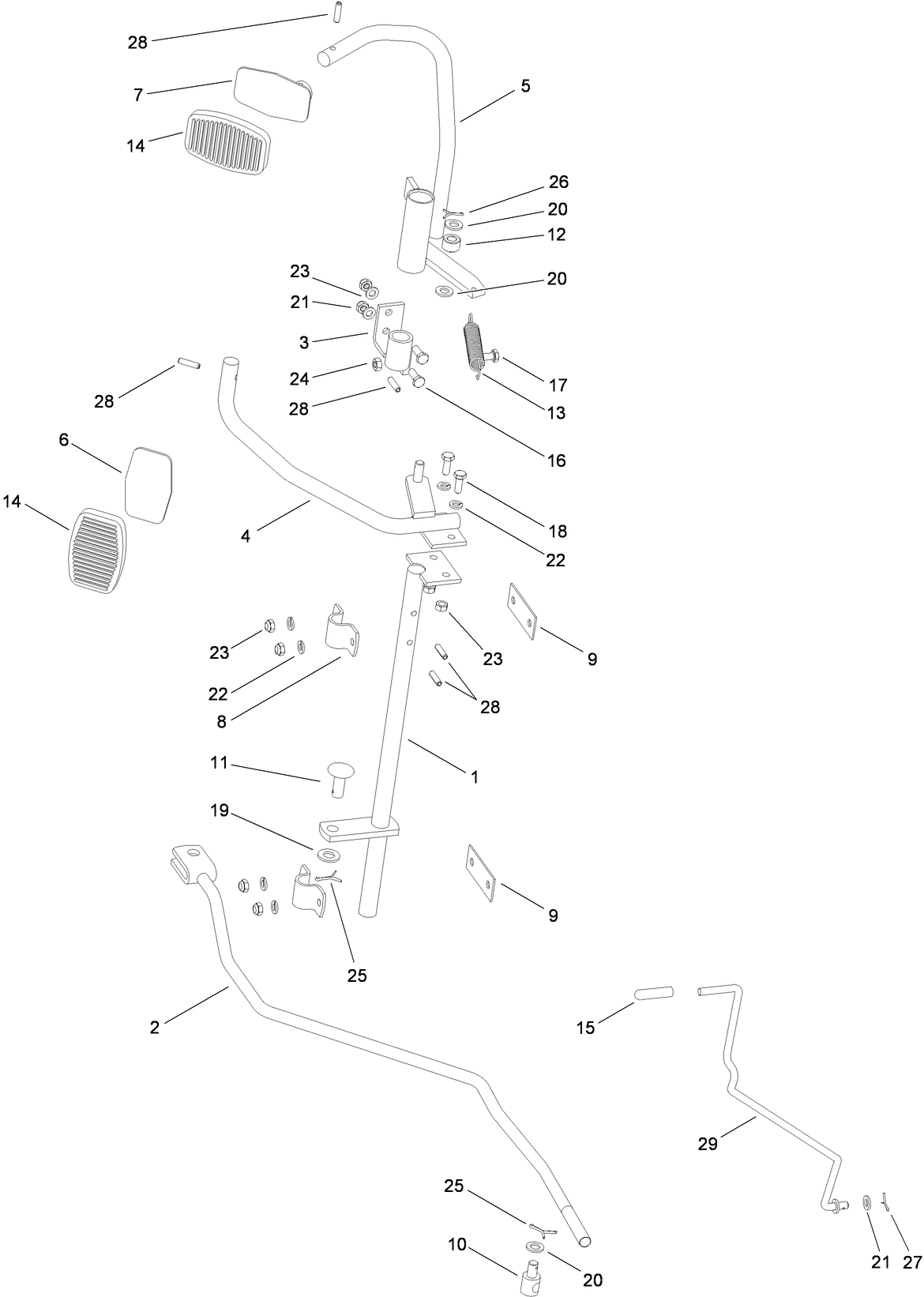 Operation - Travel Pedal Assembly