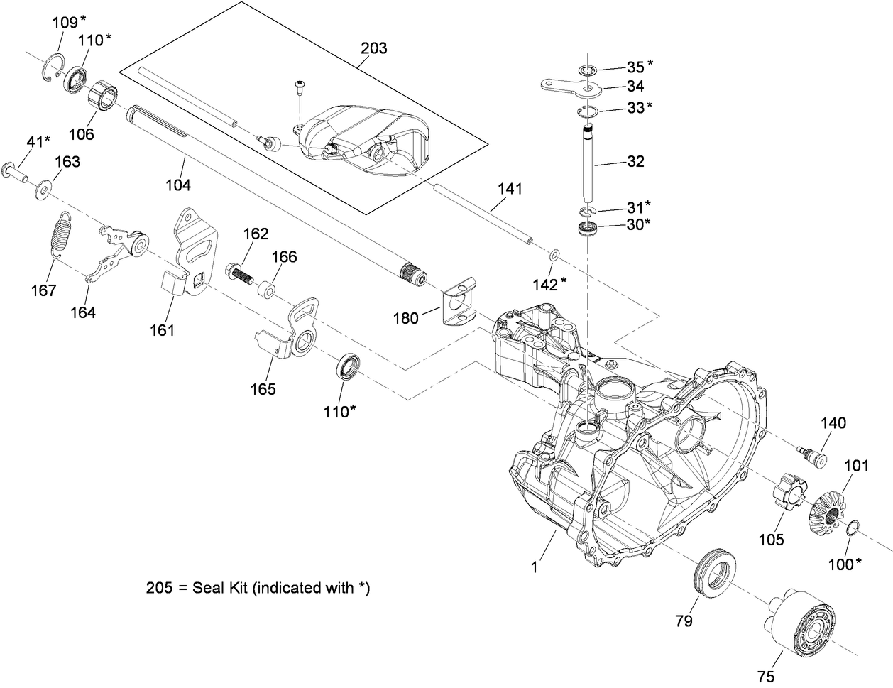 Main Housing and Shaft Transmission Assembly No. 119-5386