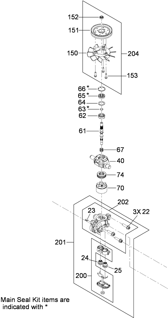 Center Section Transmission Assembly No. 119-5386
