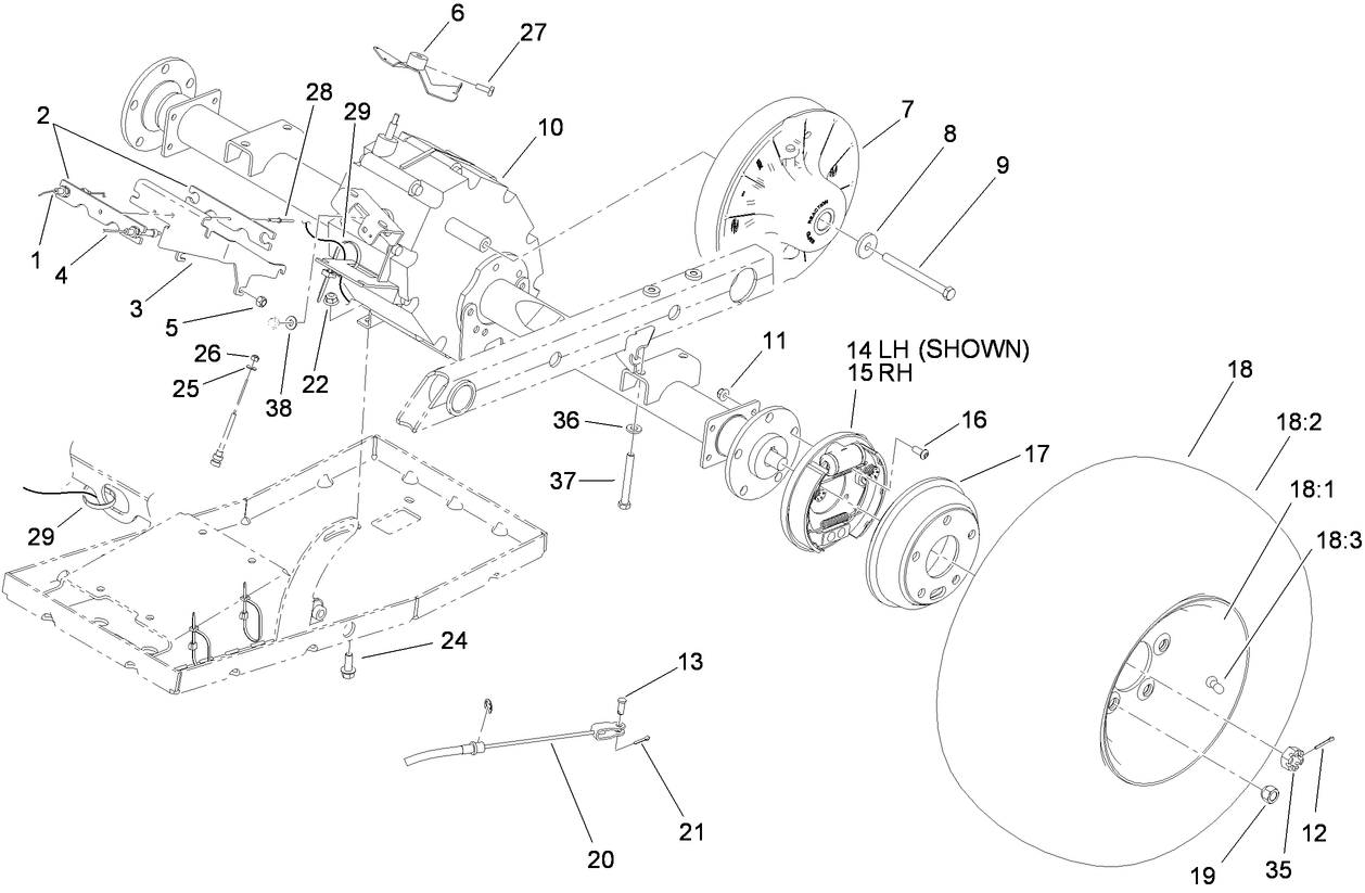 Rear Tire and Transaxle Assembly