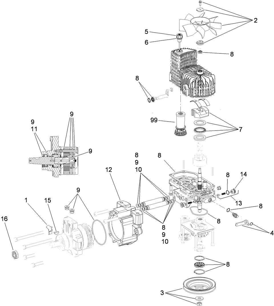 LH Hydro Assembly No. 116-1322