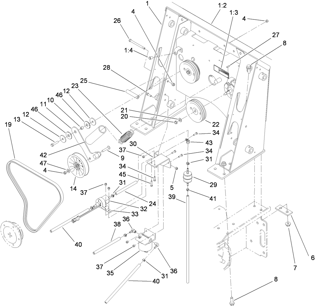 Loader Tower, Fuel Pump and Drive Assembly
