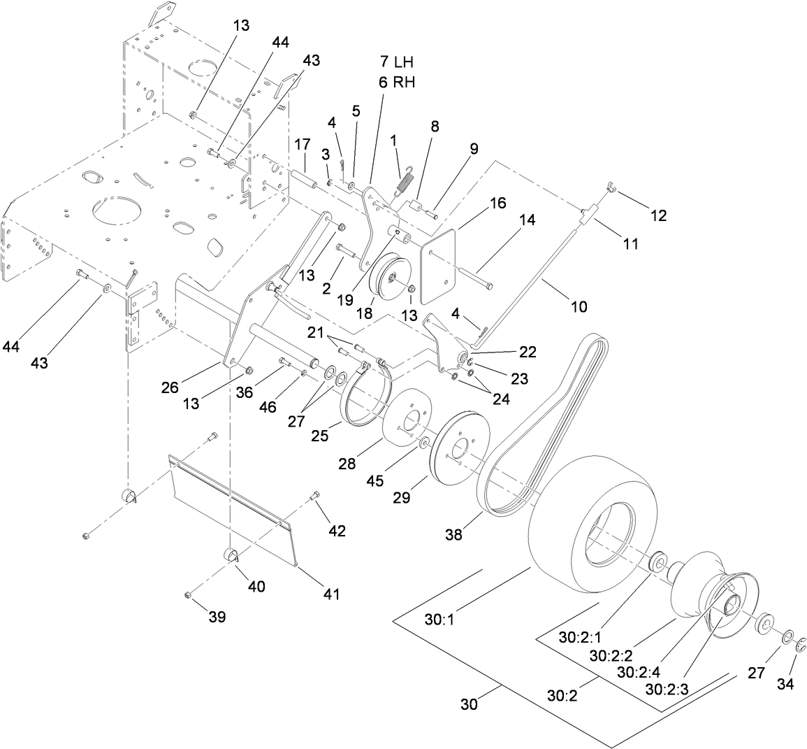 Drive Wheel and Brake Assembly