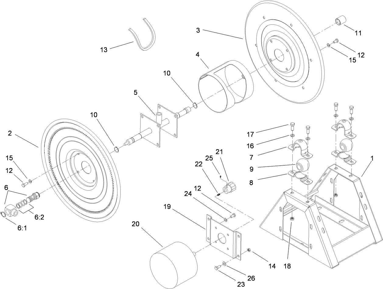 Hose Reel Frame Assembly No. 104-8714