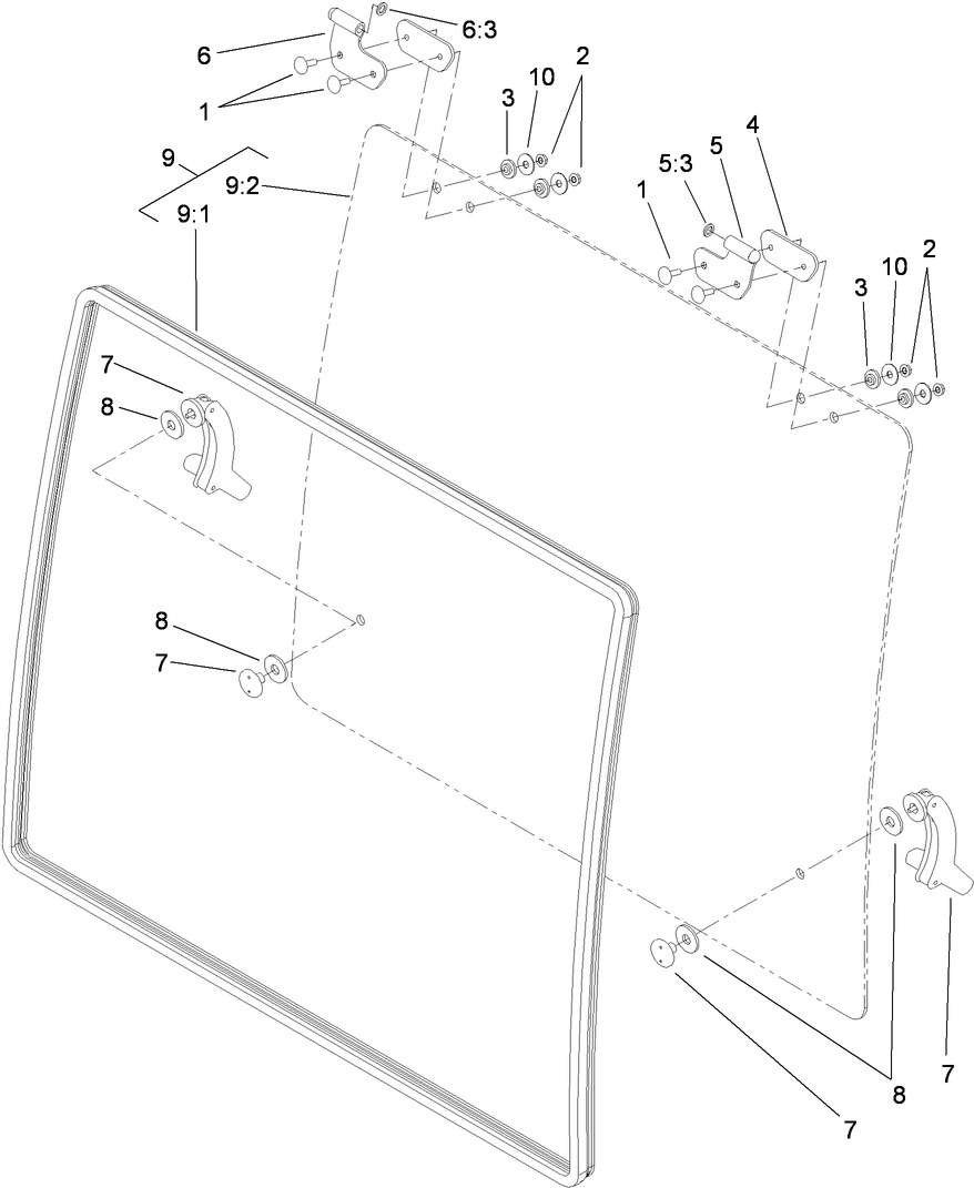 Front Upper Window Assembly