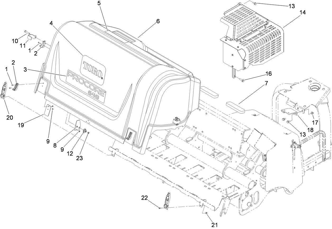 Rear Hood and Muffler Shield Assembly