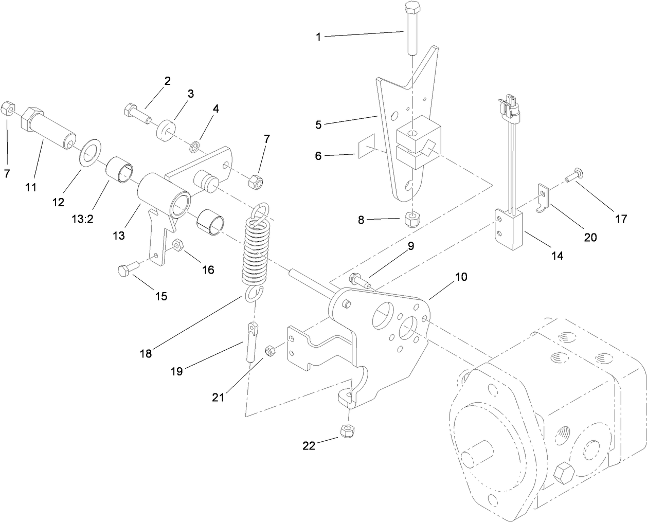 Pump Control Lever Assembly