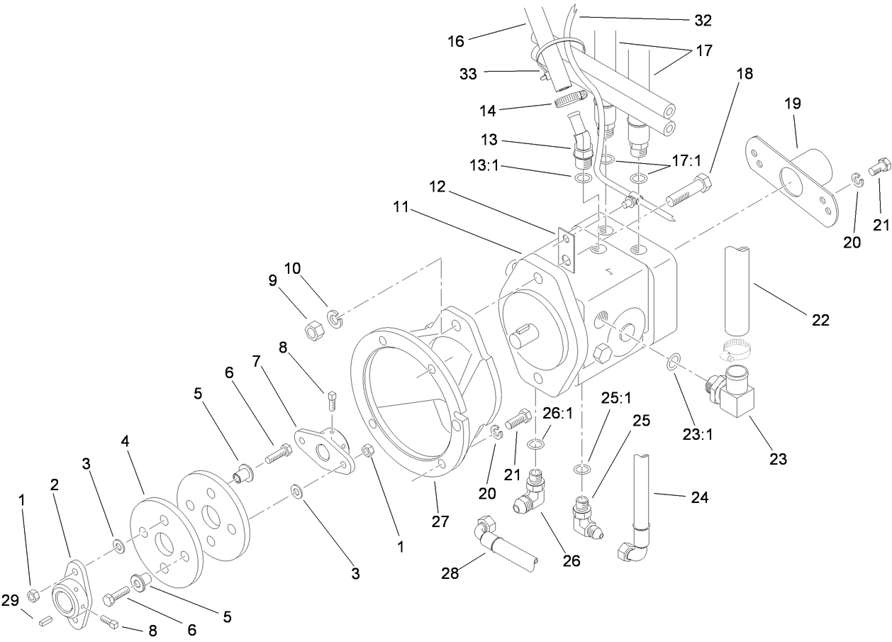 Hydraulic Pump Installation Assembly