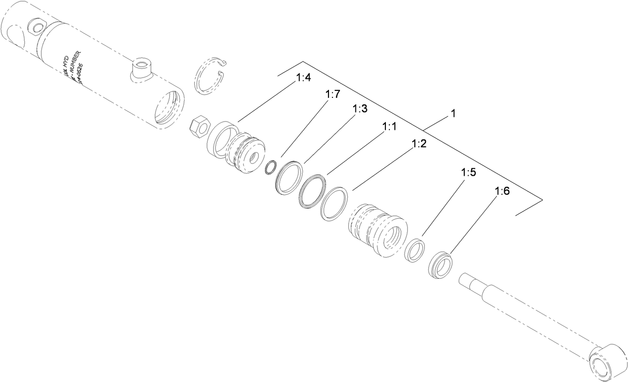 Hydraulic Cylinder Assembly No. 114-0626