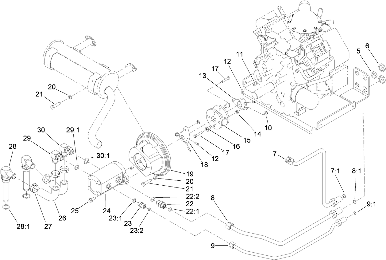 Hydraulic Pump and Filter Assembly