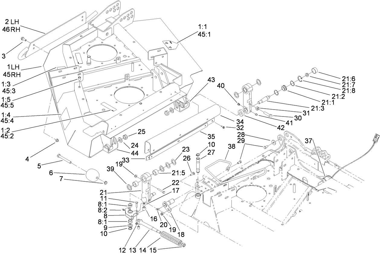 Right Hand and Left Hand  Deck Installation Assembly