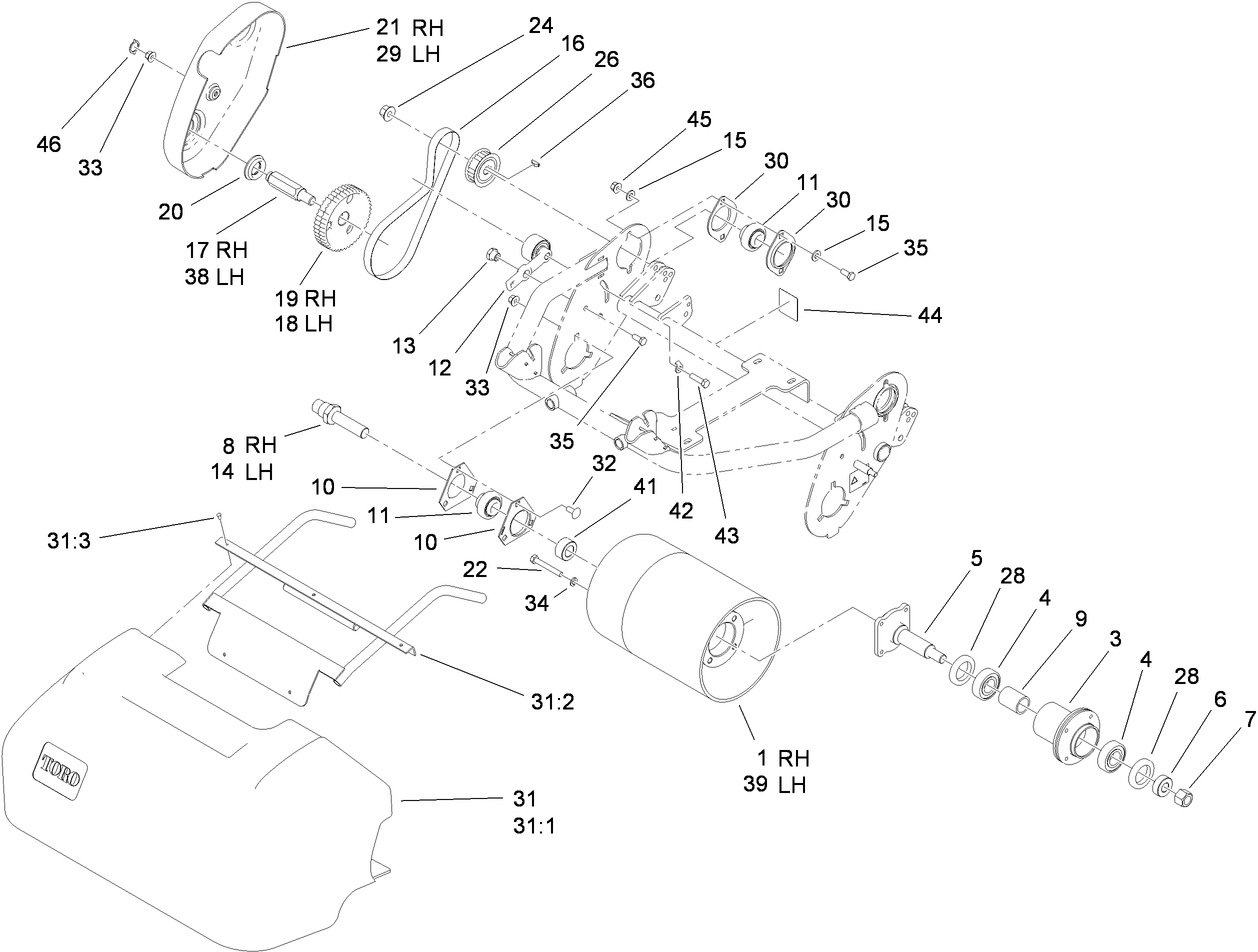 Drum Drive and Basket Assembly