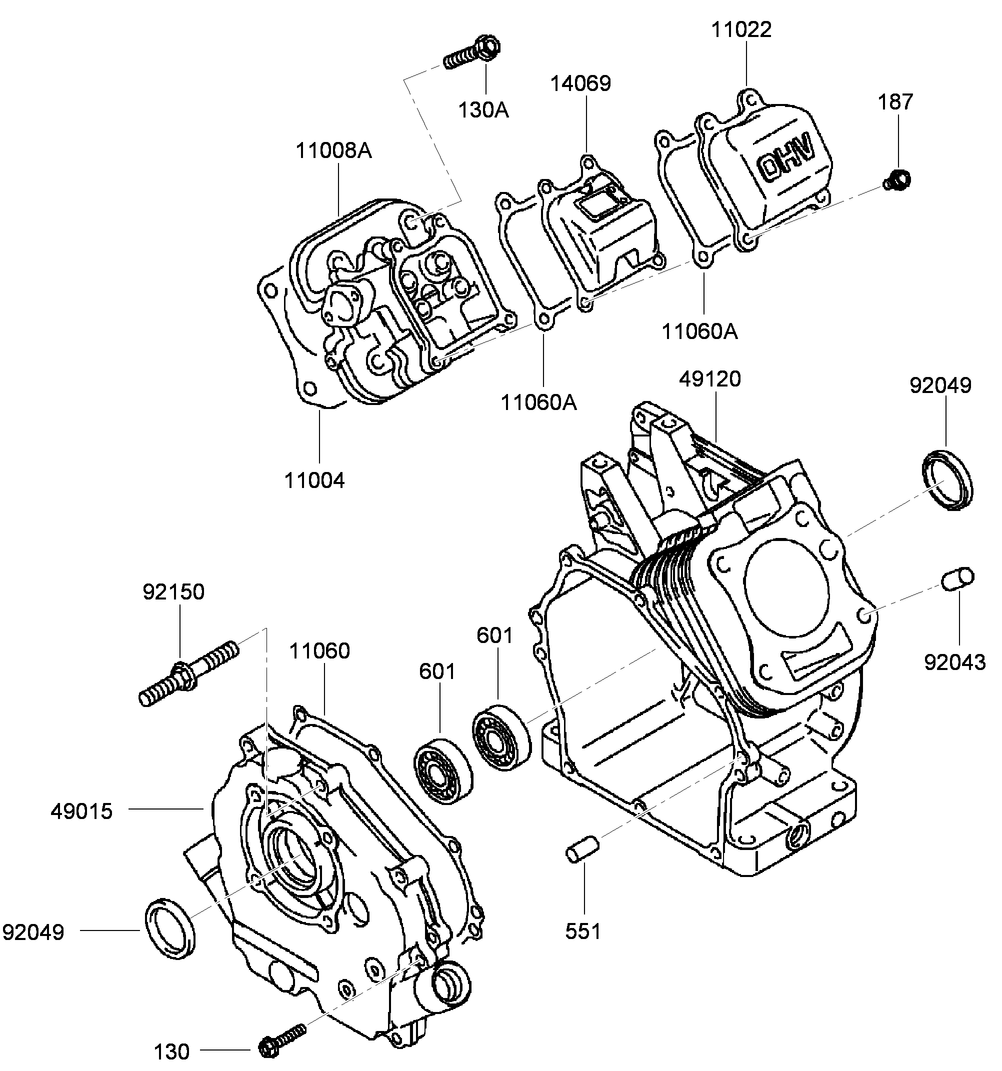 Cylinder and Crankcase Assembly