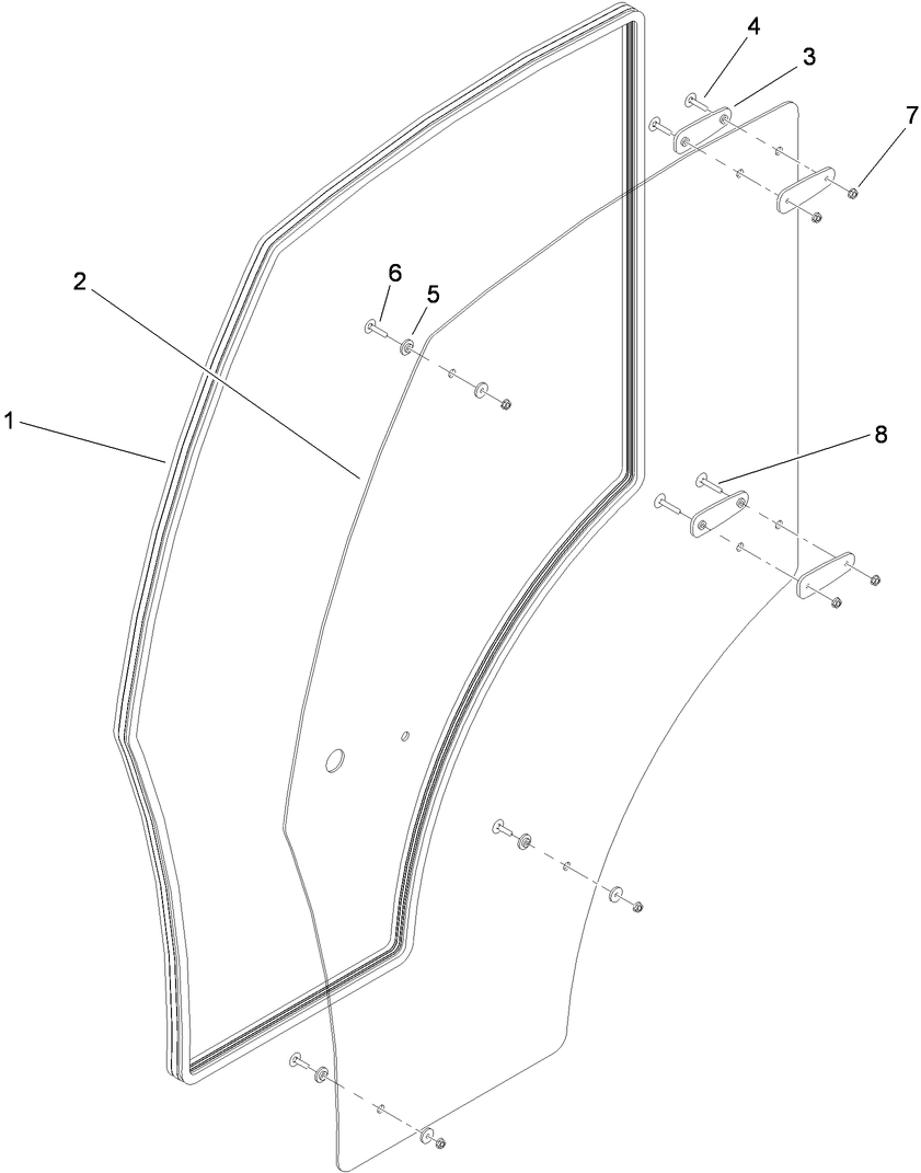 Solid Glass Door Assembly No. 115-7995