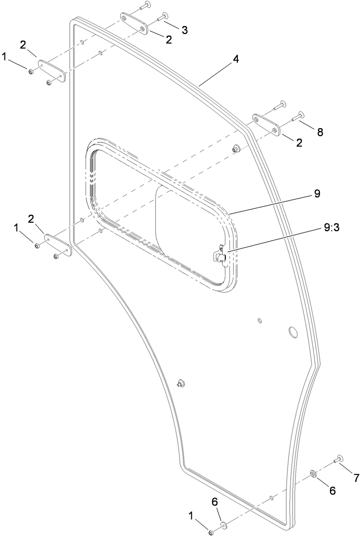 Slider Glass Door Assembly No. 115-7960