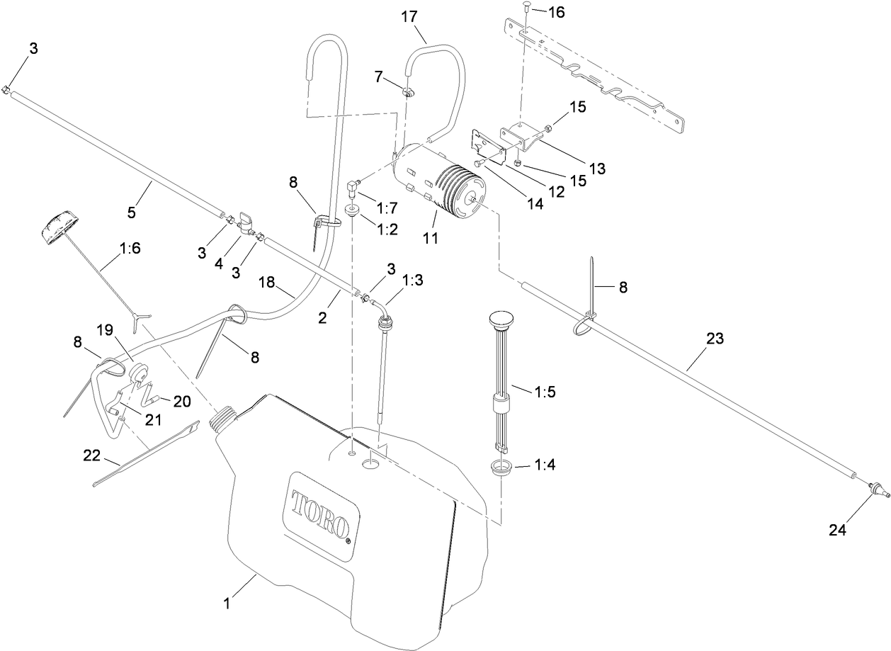 Fuel Tank and Carbon Canister Assembly