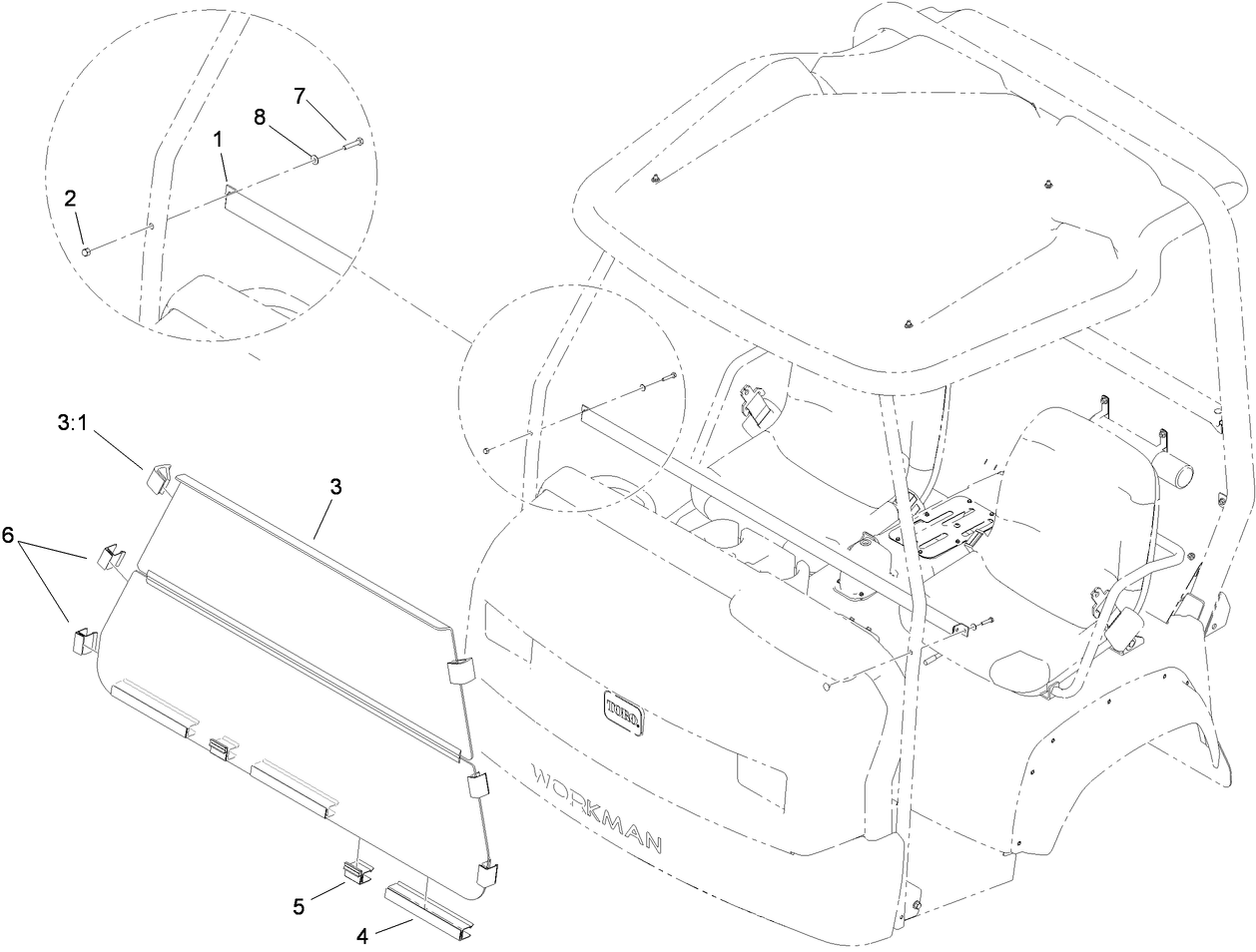 Folding Windshield Assembly