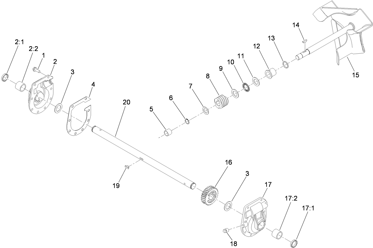 22 Inch Gear Case Assembly No. 37-6962