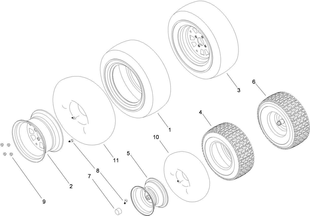 Front and Rear Wheel Assembly