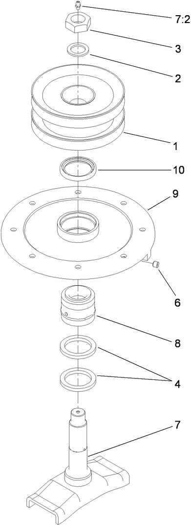 Left Hand Spindle Assembly No. 84-2030