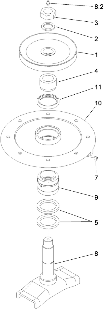 Right Hand Spindle Assembly No. 84-2050