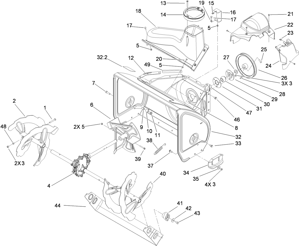 Auger and Housing Assembly
