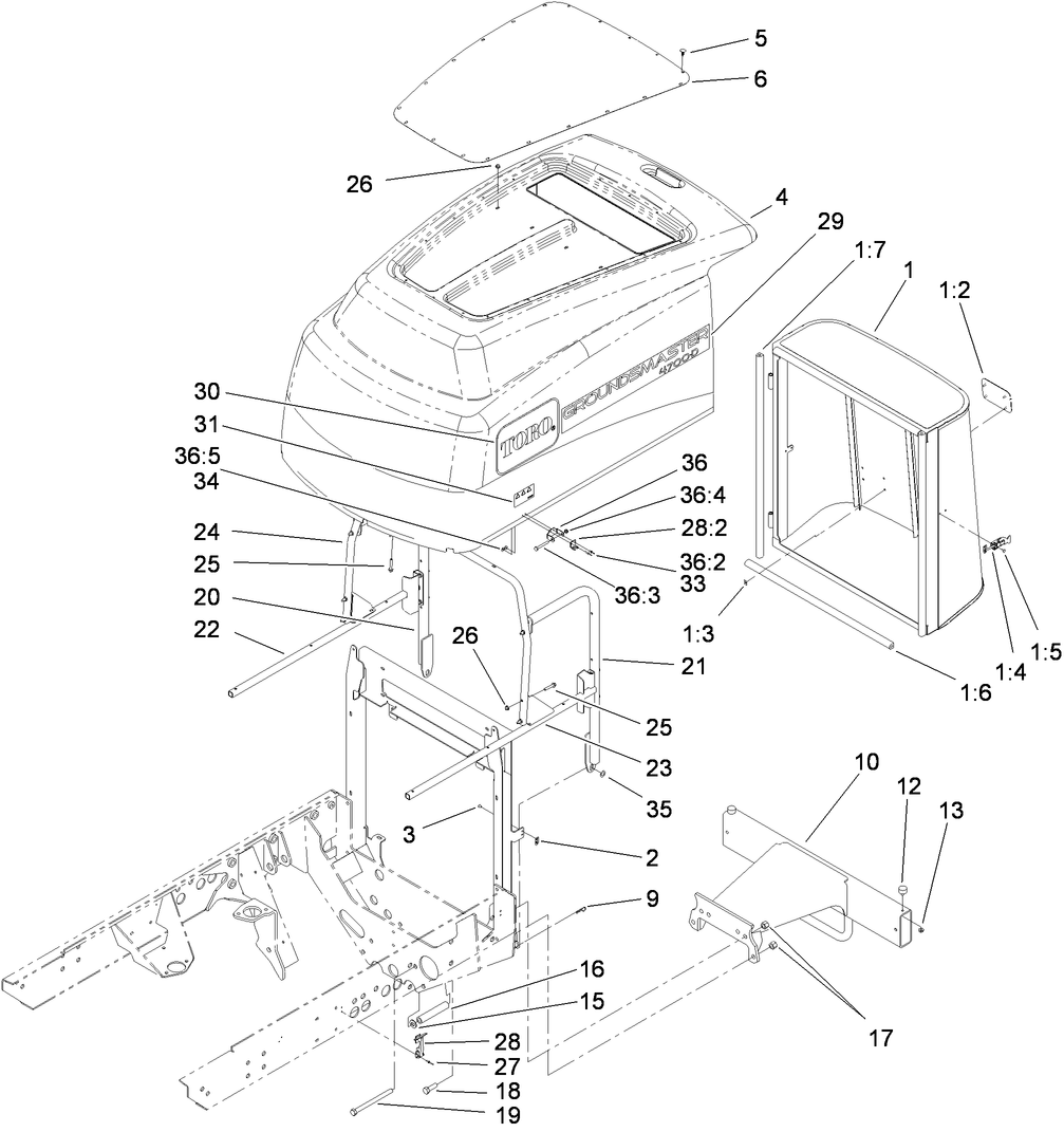 Hood, Screen and Bumper Assembly